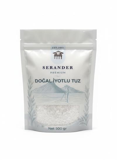 SERANDER DOĞAL İYOTLU TUZ 500gr (Sofrada Öğütme)