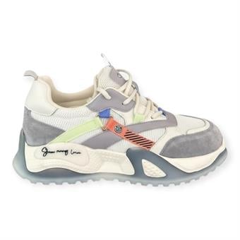 Guja Kadın İthal Kalın Taban Bağcıklı Sneaker Gri