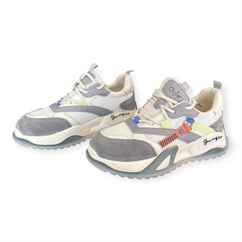 Guja Kadın İthal Kalın Taban Bağcıklı Sneaker Gri