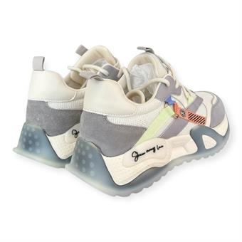 Guja Kadın İthal Kalın Taban Bağcıklı Sneaker Gri