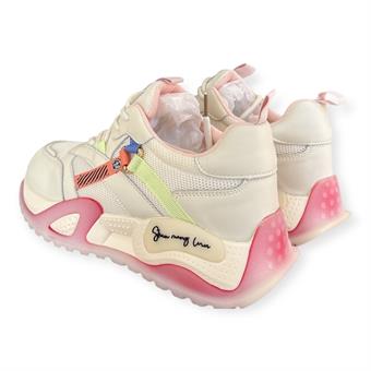 Guja Kadın İthal Kalın Taban Bağcıklı Sneaker Pembe