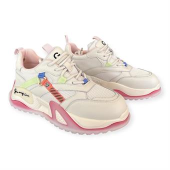 Guja Kadın İthal Kalın Taban Bağcıklı Sneaker Pembe
