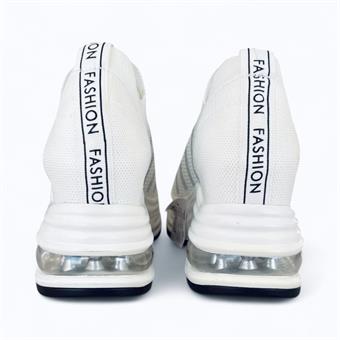 Guja Kadın Triko Detaylı Bağcıksız Sneaker Beyaz