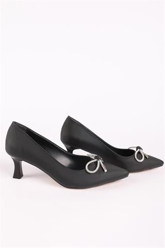 Kadın Alçak Topuklu Abiye Ayakkabı Siyah