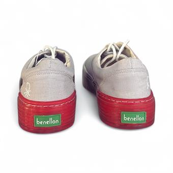 Kadın Benetton Bağcıklı Sneaker Gri