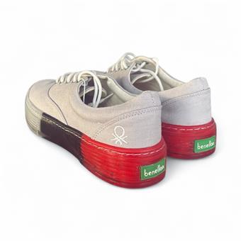 Kadın Benetton Bağcıklı Sneaker Gri