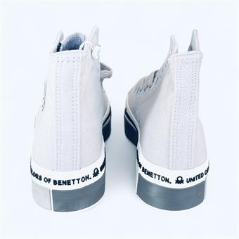Kadın Benetton Bilek Boy Spor Ayakkabı Gri