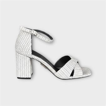 Kadın Bilekten Tokalı Abiye Ayakkabı Beyaz Sim