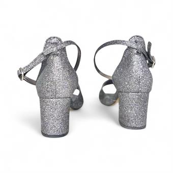 Kadın Bilekten Tokalı Açık Abiye Ayakkabı Platin Sim