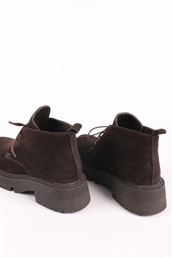 Kadın Hakiki Deri Hush Puppies Bot Süet Kahve