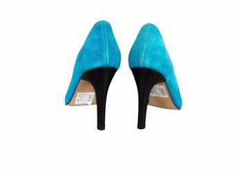 Kadın Hakiki Deri Stiletto Süet Turkuaz