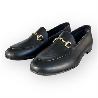 Kadın Hakiki Deri Toka Detaylı Günlük Maskülen Loafer Ayakkabı Siyah