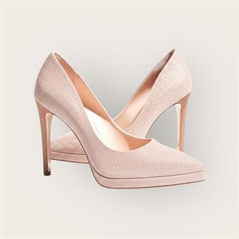 Kadın Önden Platformlu Simli Abiye Ayakkabı Rose Sim