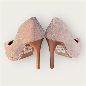 Kadın Önden Platformlu Simli Abiye Ayakkabı Rose Sim