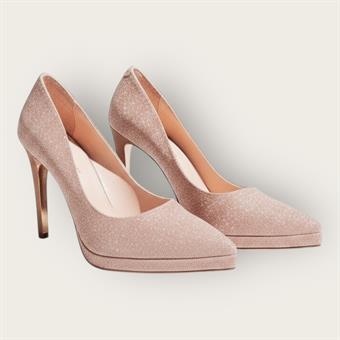 Kadın Önden Platformlu Simli Abiye Ayakkabı Rose Sim