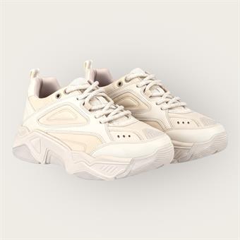 Kadın Kalın Taban Bağcıklı Spor Ayakkabı & Sneaker Bej