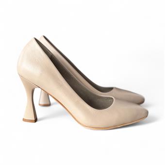 Kadın Hakiki Deri Stiletto Ayakkabı Ten