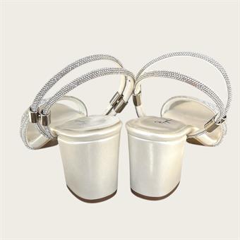 Kadın Taş Detaylı Abiye Ayakkabı Beyaz Sedef