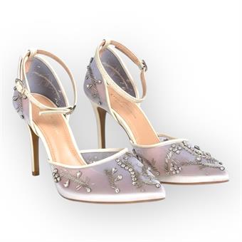 Kadın Taş Detaylı Abiye Ayakkabı Beyaz