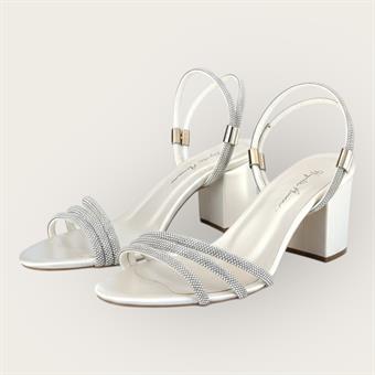 Kadın Taş Detaylı Abiye Ayakkabı Beyaz Sedef