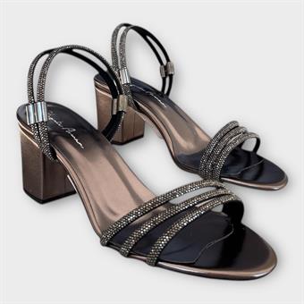 Kadın Taş Detaylı Abiye Ayakkabı Platin