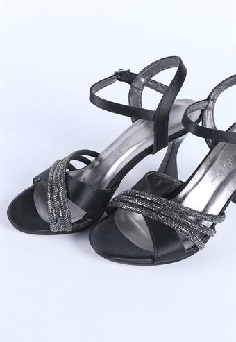 Kadın Taş Detaylı Abiye Ayakkabı Siyah