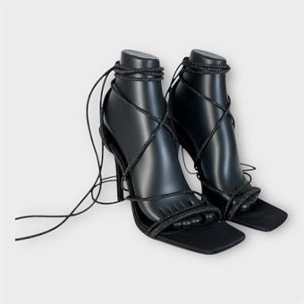 Kadın Taş Kordon Detaylı Abiye Ayakkabı Siyah