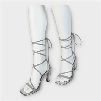 Kadın Taş Kordon Detaylı Abiye Ayakkabı Lame