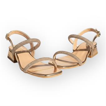 Kadın Taş Kordon Detaylı Abiye Ayakkabı Altın