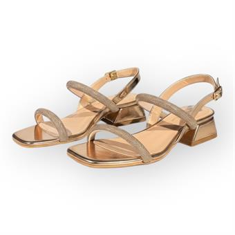 Kadın Taş Kordon Detaylı Abiye Ayakkabı Altın