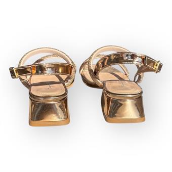 Kadın Taş Kordon Detaylı Abiye Ayakkabı Altın