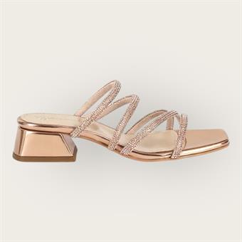 Kadın Taş Kordon Detaylı Abiye Terlik Altın