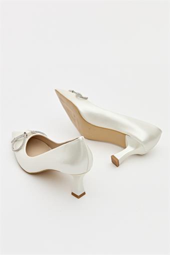Kadın Alçak Topuklu Abiye Ayakkabı Sedef