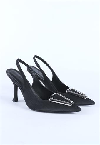 Kadın Toka Detaylı Abiye Ayakkabı Siyah