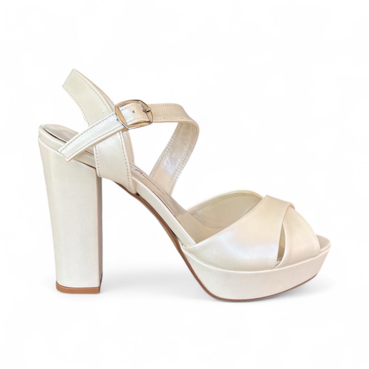 Kadın Abiye Ayakkabı Beyaz Sedef