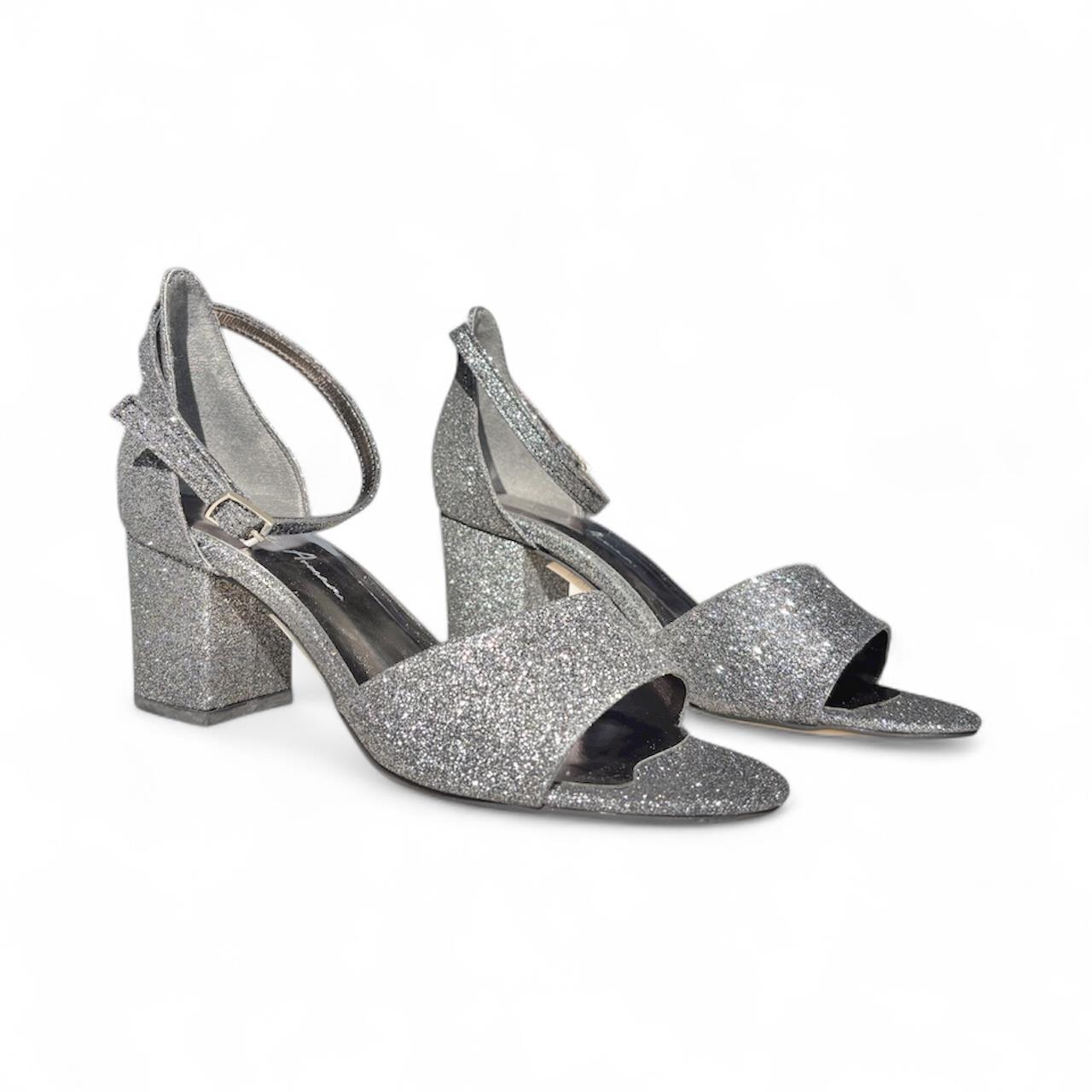 Kadın Bilekten Tokalı Açık Abiye Ayakkabı Platin Sim