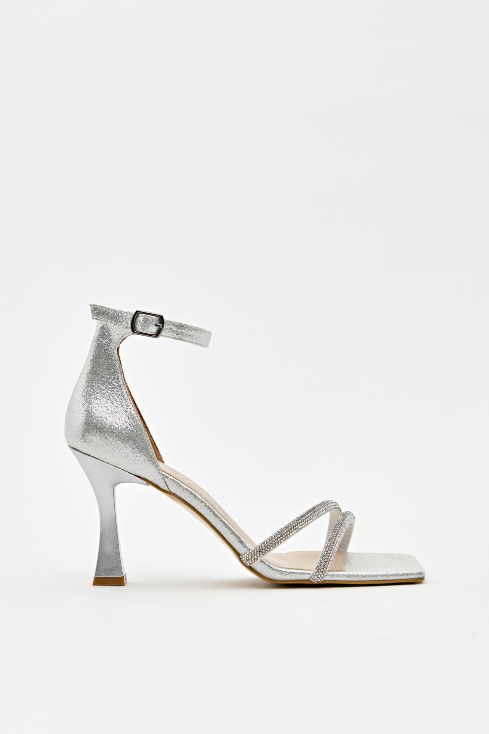 Kadın İki Bant Abiye Ayakkabı LAME