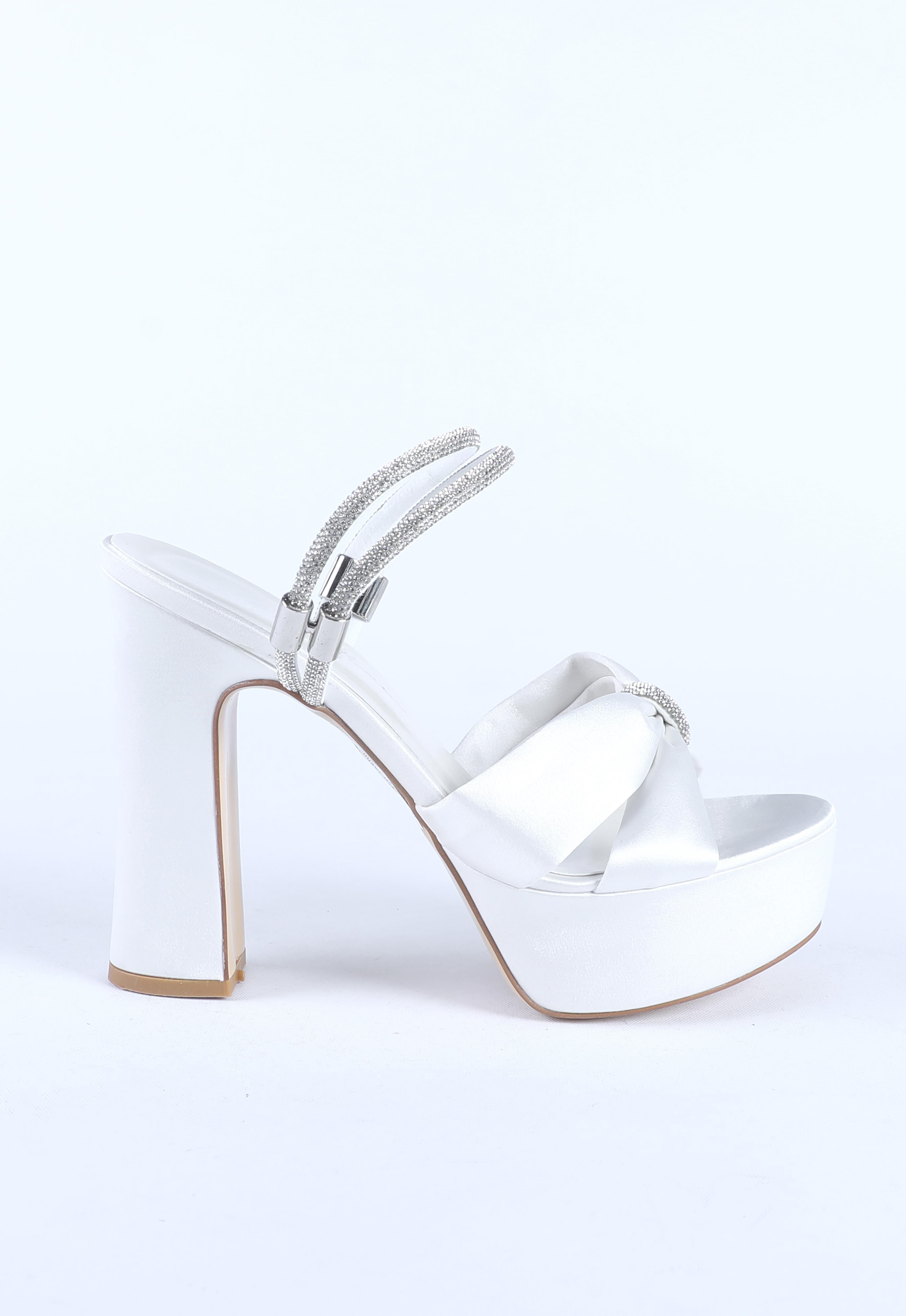 Kadın Taş Detaylı Abiye Ayakkabı Sedef Saten