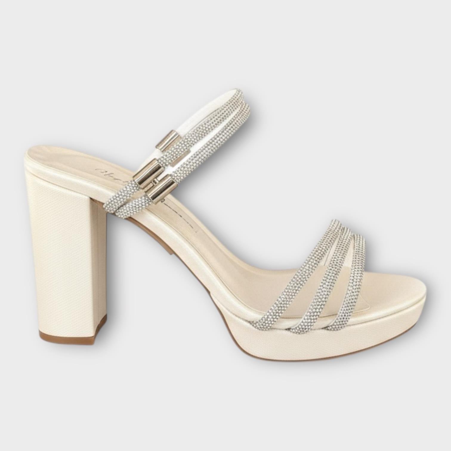 Kadın Taş Kordon Detaylı Abiye Ayakkabı Sedef