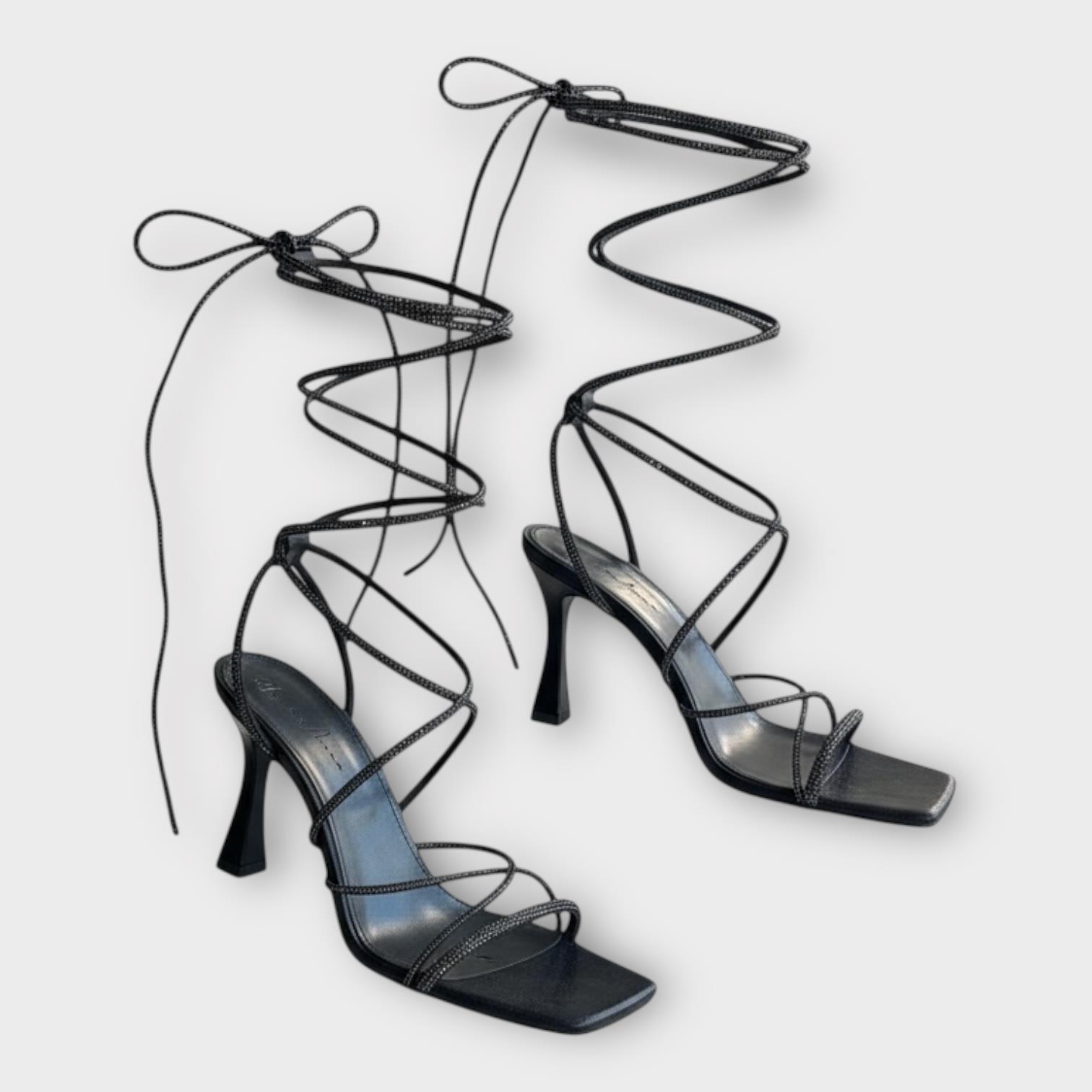 Kadın Taş Kordon Detaylı Abiye Ayakkabı Siyah