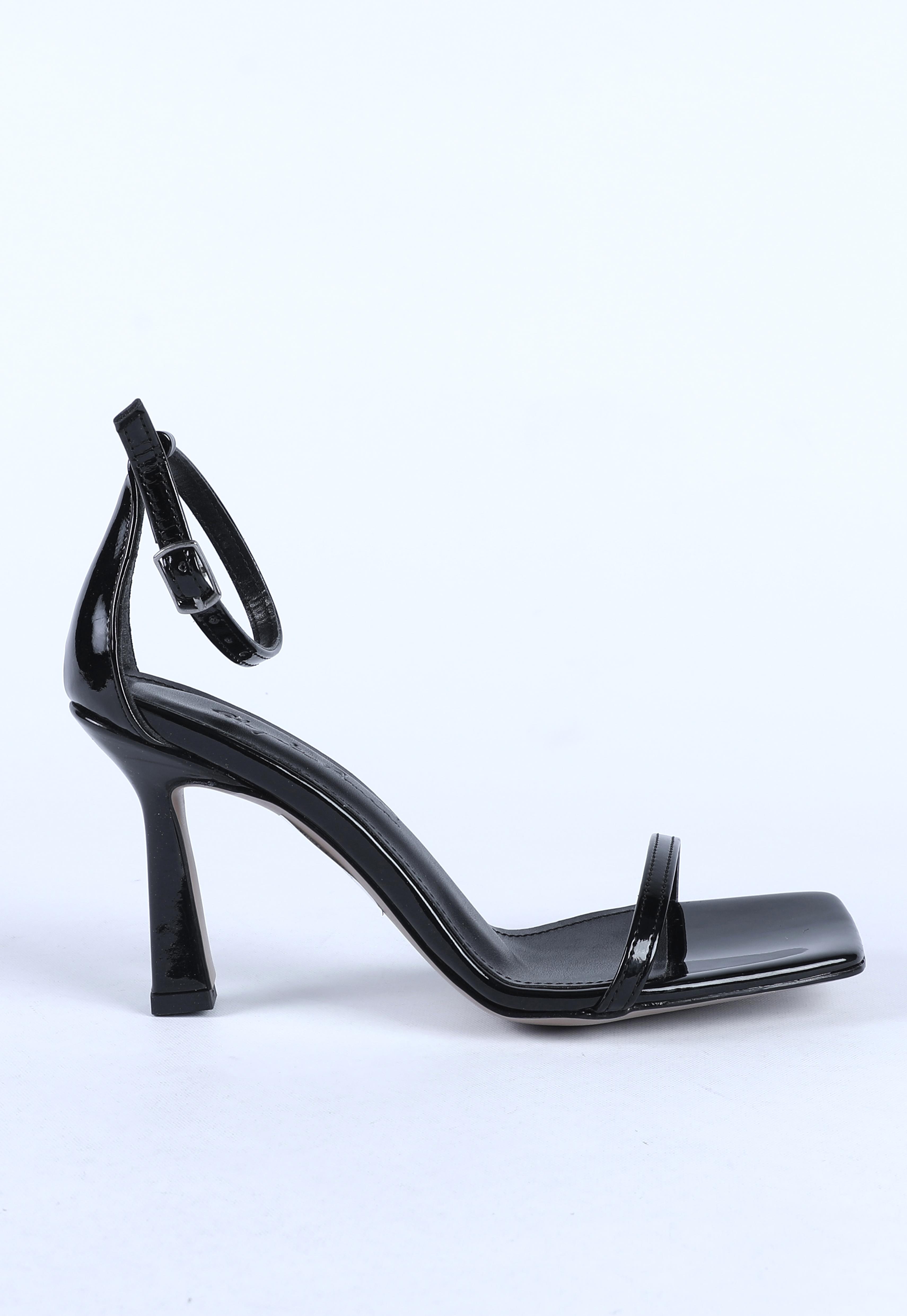 Kadın Tek Bant Bilekten Bağlamalı Abiye Ayakkabı Siyah