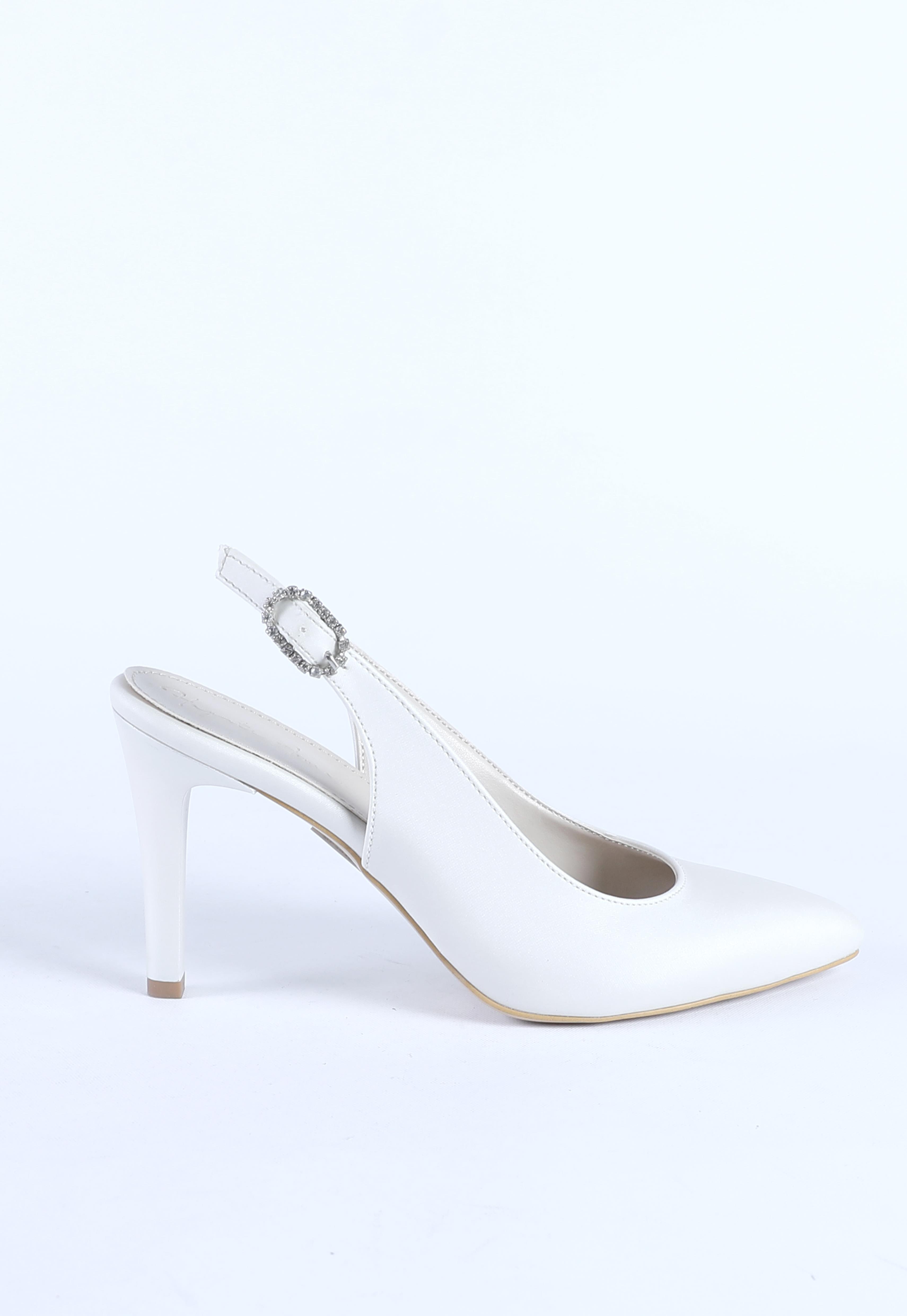 Kadın Toka Detaylı Abiye Ayakkabı Sedef