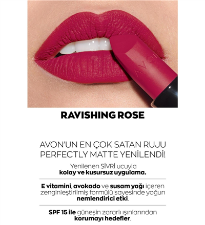 Avon Ultra Mat Ruj - Ravishing Rose