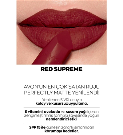 Avon Ultra Mat Ruj - Red Supreme