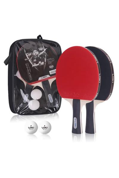 Loki Wang Hao 2 Adet Masa Tenisi Raketi Kılıf Top Set (İTTF ONAYLI)