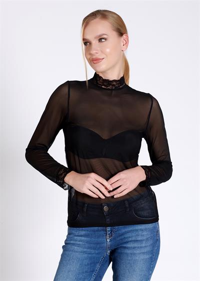 Balıkçı Yaka Transparan Body