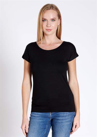 Sırtı V Dekolteli Kadın T-shirt