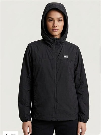 TM JEANS KADIN SİYAH KAPÜŞONLU YAĞMURLUK