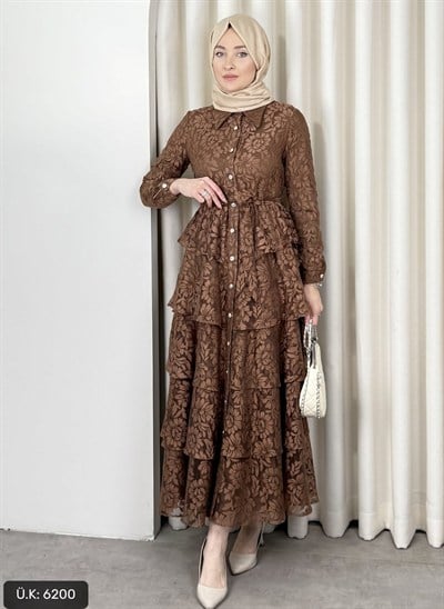 PRENSES ELBİSE BORDO