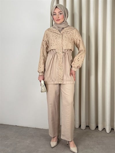 ALİSSA PANTOLON TAKIM BEJ